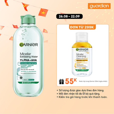 Nước Tẩy Trang Hỗ Trợ Làm Sạch Tế Bào Da Chết Garnier Micellar Exfoliating Water 400ml | Guardian Việt Nam