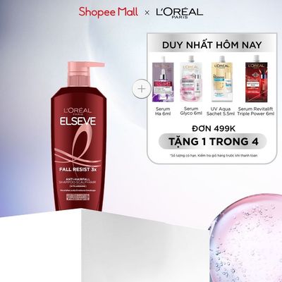 Dầu Gội L'Oréal Paris Elseve Fall Resist 3x Giảm Gãy Rụng Tóc 620ml