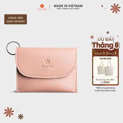 Ví Yuumy (Thời trang nữ nắp gập cỡ nhỏ - Ví móc khóa da YMK9) Bagsmart