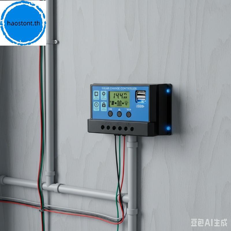 Haostont Bộ điều khiển sạc năng lượng mặt trời 10A / 30A Bảng điều khiển năng lượng mặt trời Bộ điều