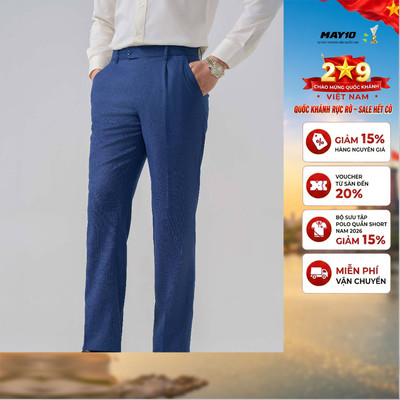 (chưa lên gấu) Quần âu nam có ly May 10 mã 020125015CL VG056
