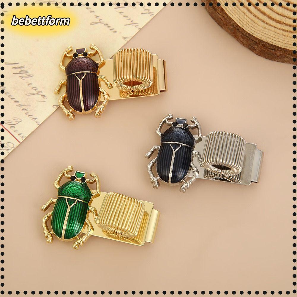 NHƯ Scarab Beetle Pen Clip, Đàn hồi với Pen Loop Pen Clip, Kim loại đa chức năng Scarab Beetle Pen H