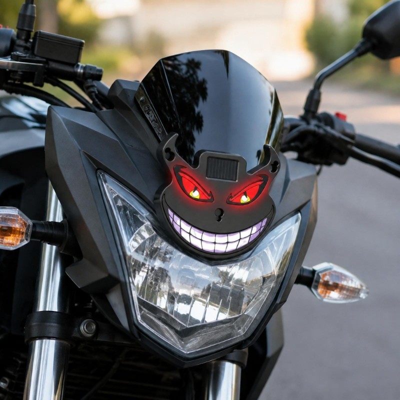EV Solar Devil Eye Night Driving Car Accent Light với sạc năng lượng mặt trời Type-C
