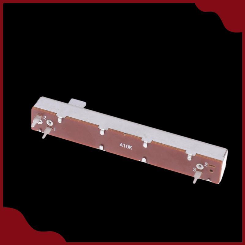 Mới 88mm 3 chân Máy đo điện áp đơn A10K B10K Thẳng Slide Potentiometer Mono Channel Mixer Fader Stro