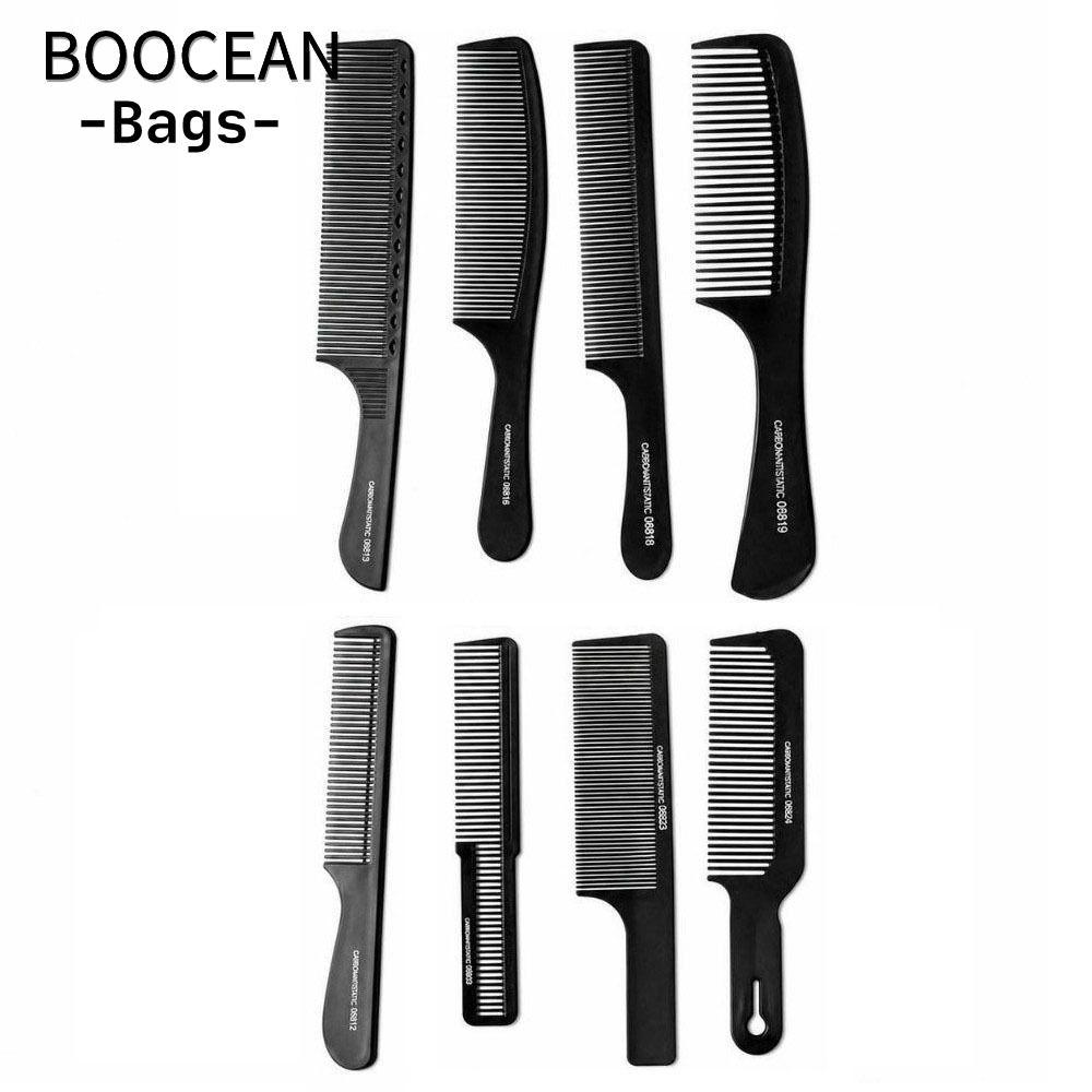 Lược chải tóc BOOCEAN, Lược cắt tóc phẳng màu đen răng rộng, Lược làm tóc chống tĩnh điện hai mặt ch