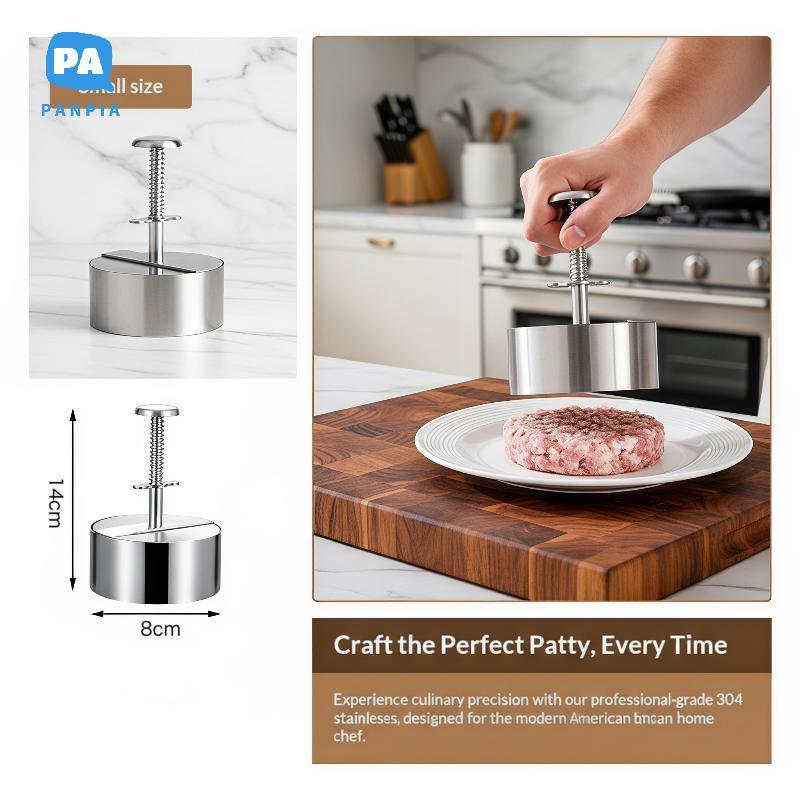 [NBI] Hamburger Patty Maker Thép không gỉ 304 Máy rửa chén Burger Press An toàn cho chay Thịt bò Pat