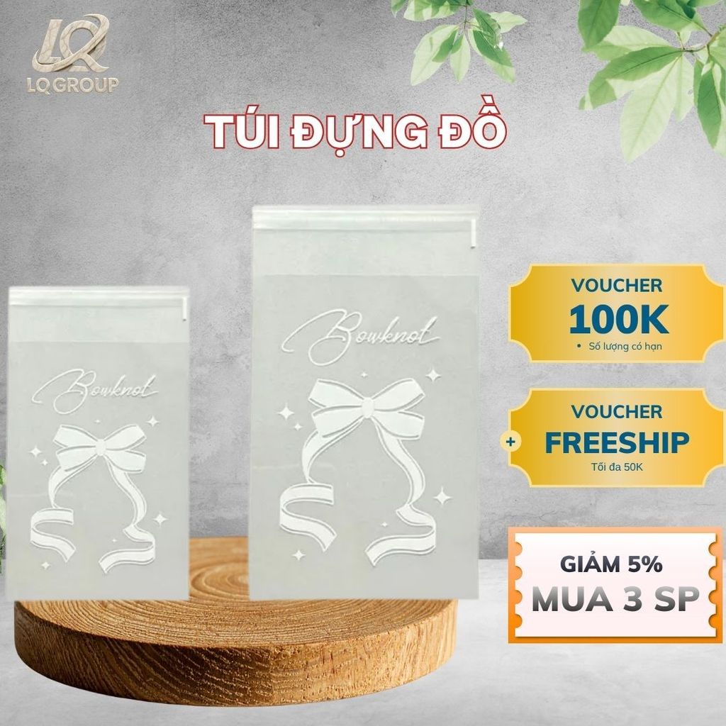 LQ- 🏵️COD🏵️50 Túi Bóng Kính Bale Nơ , Túi Bóng Kính Xoắn , Túi Bóng Kính Chuỗi Ngôi Sao/mèo con /Túi