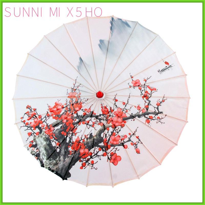 Trung Quốc Dầu Ô Giấy Nghệ Thuật Trung Quốc Cổ Điển Nhảy Dù 32 Inch Tre Lụa Dù Cho Làng Phong Cảnh T