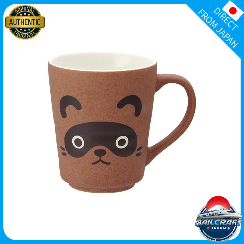 Skater TANUKI Ceramic Tableware – Cute Raccoon Design Mug, Teacup, Plates and Rice Bowl for Kids and