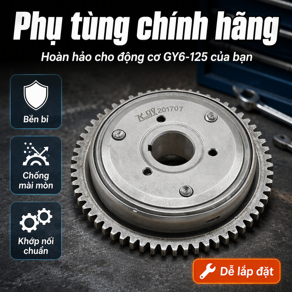 Phụ tùng xe máy tay ga Kymco 125 bộ ly hợp vượt tốc khởi động bàn đĩa GY6-125 cho xe Haoai và Kymco 