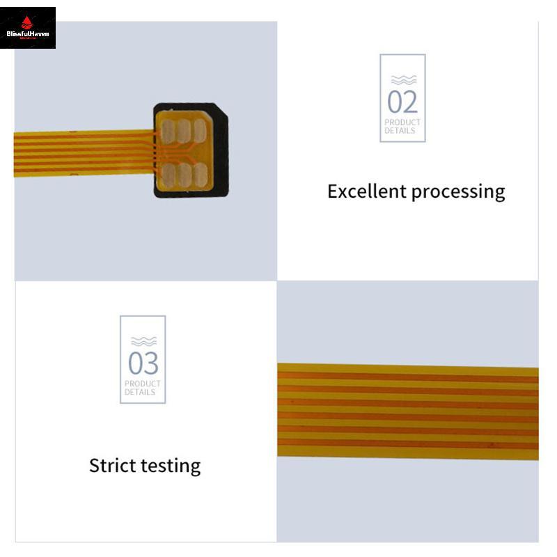 Nano 4FF Thẻ Sim Chuyển Đổi Cáp Nối Dài FPC Sang Nano 4FF Micro 3FF Tiêu Chuẩn 2FF Sim Usim Thẻ Chuy