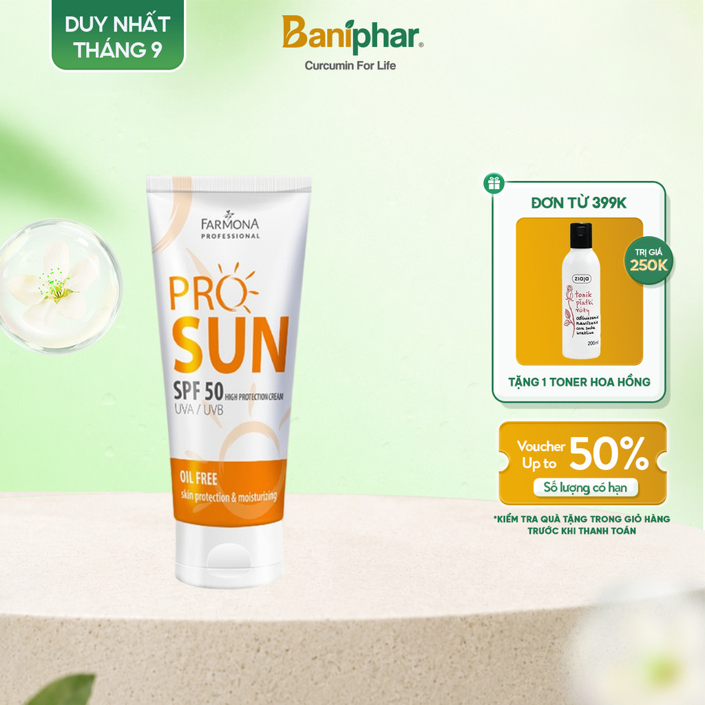 [DATE MỚI 2027] Kem chống nắng Farmona Professional Pro Sun High Protection Cream SPF50 Oil Free 50m
