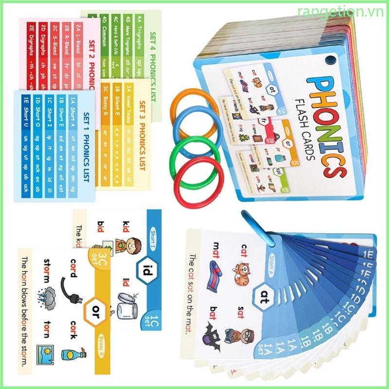 RAN Kids Phonics Flash Cards Dụng cụ giáo dục Phonics Thẻ học tập cho trẻ em Người lớn