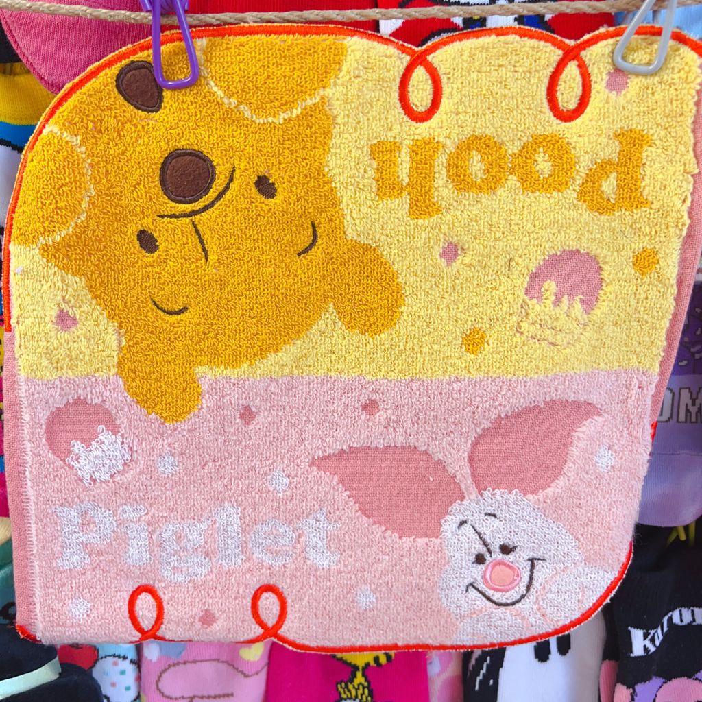 Xuất khẩu sang Nhật Bản Dễ Thương Khăn Vuông Heo Con Pooh Eeyore Donkey Tigger Thêu Khăn Vuông Nguyê