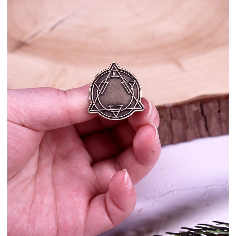Alchemy Men Pin Anime Thép Giả Kim Loại Huy Hiệu