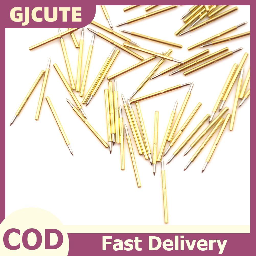 GJCUTE 100 chiếc P75-B1 Dia 1.0mm Cusp Spear Lò xo Loaded Test Probes Pogo Pins tool VN
