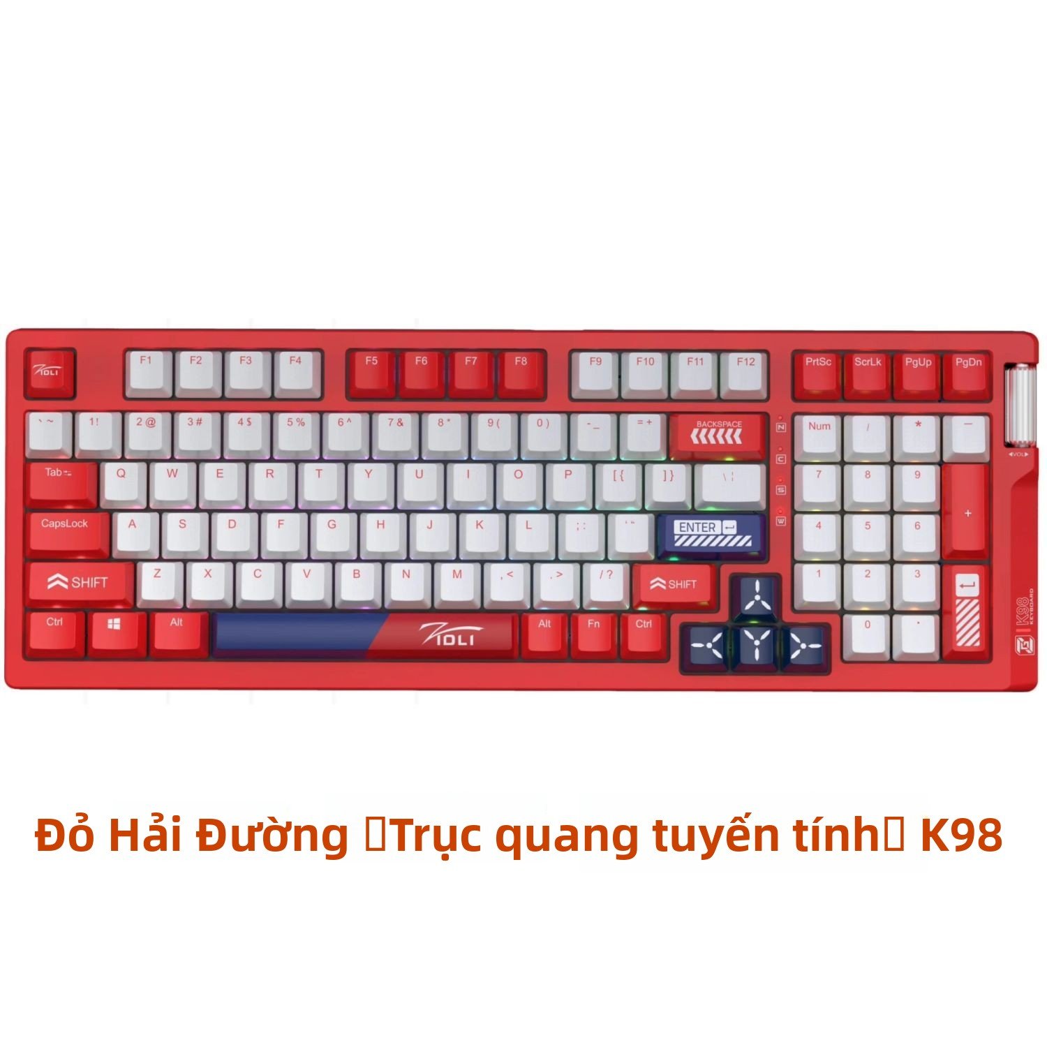 Bàn phím cơ quang ZIDLI K98 98 phím có dây full key không xung đột gaming, bán chạy