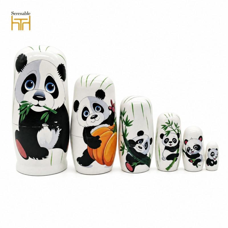Bộ Búp Bê Làm Tổ Bằng Gỗ Sơn Xếp Chồng Búp Bê Làm Tổ Nga Búp Bê Babushka Truyền Thống Handmade Cho T