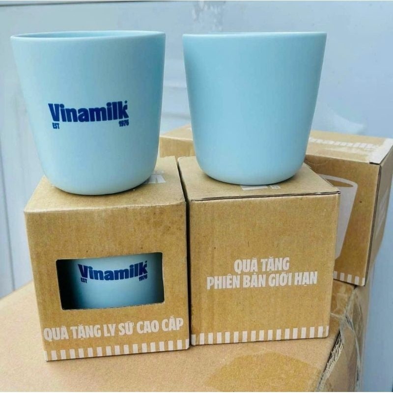 Combo 4 Ly sứ, cốc gốm sứ DongHwa cao cấp quà tặng Vinamilk