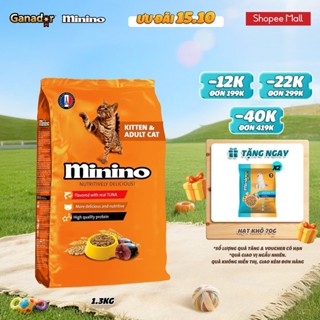 Thức ăn hạt Minino cho mèo vị Cá ngừ 1.3kg