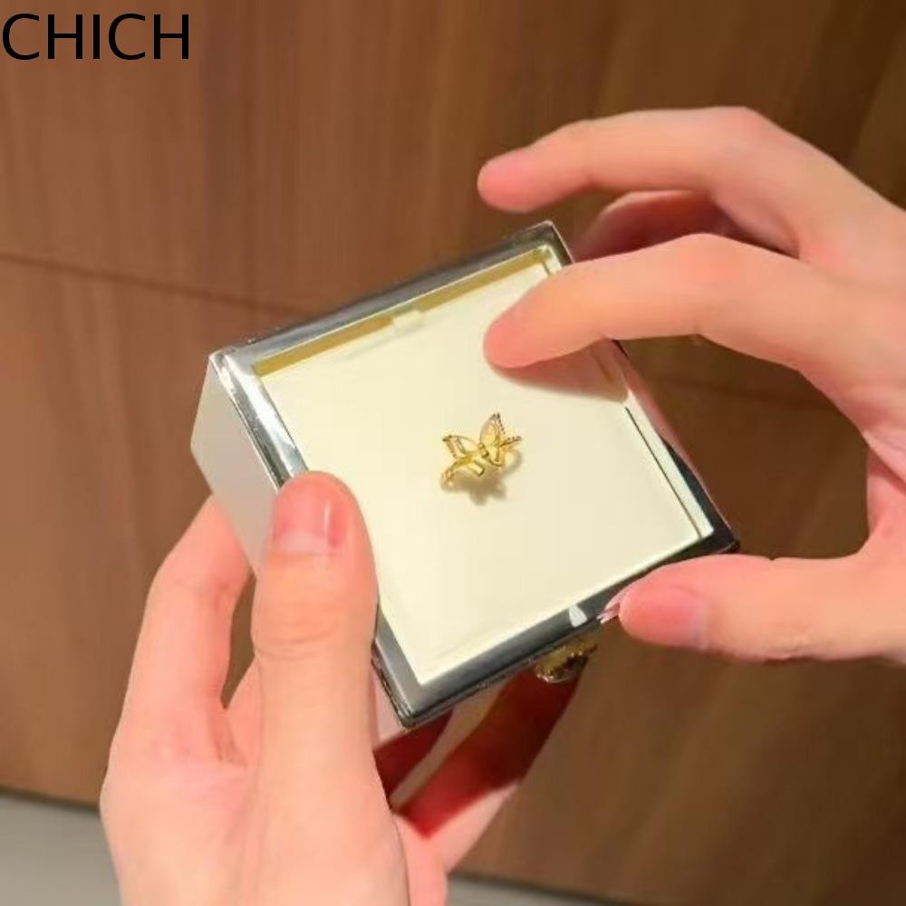 CHICH Bánh Mini Hộp Quà Tặng, Quà Tặng Bạn Gái Valentine Gấu Flip Ring Box, Trang Sức Người Tổ Chức 