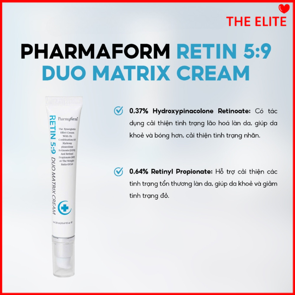 [cty] Tinh chất Retinol Pharmaform Retin 5:9 Duo Matrix Cream giúp chống lão hóa, tái tạo da Elite