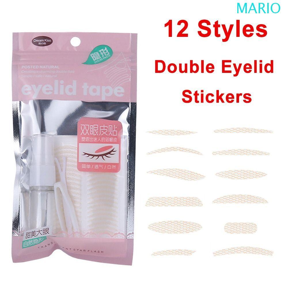 MARIO 200 Cặp Miếng Dán Mắt Lưới Ren, Xịt Nước Với Dụng Cụ Phụ Trợ Băng Mí Mắt Đôi, Thoáng Khí Gấp M