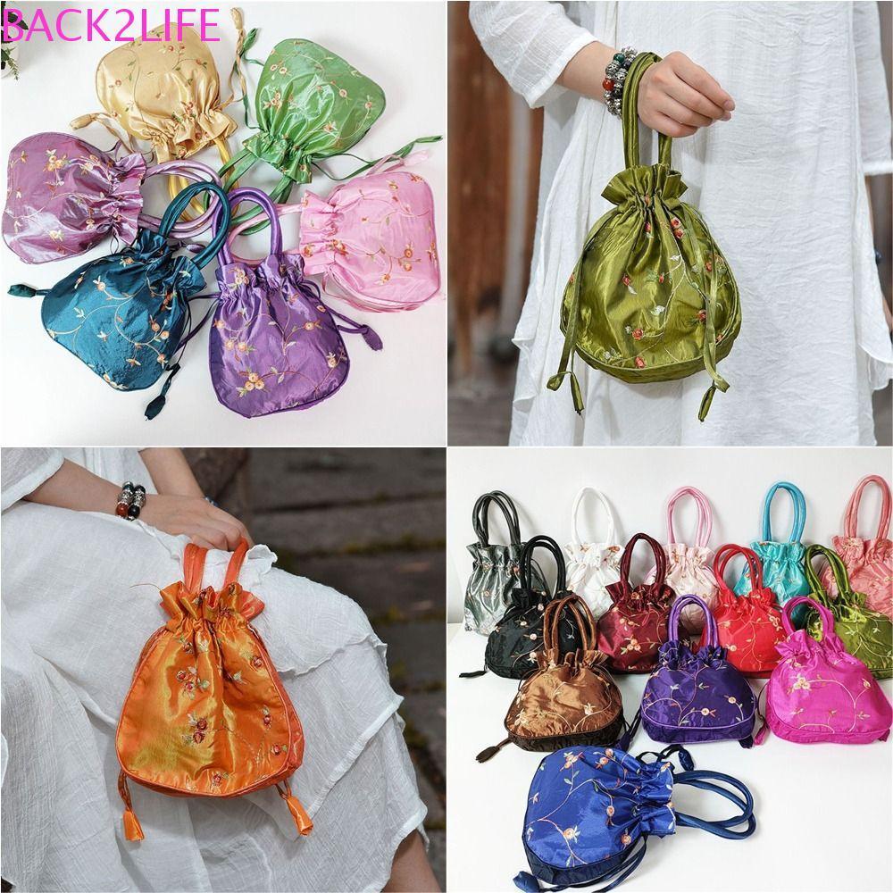 Túi đựng tiền mỹ phẩm mini thêu hoa thời trang xinh xắn dành cho nữ