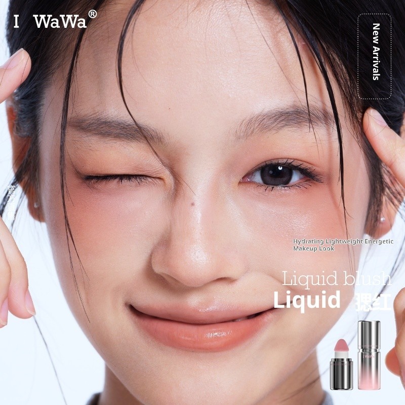 Iwawa Eva Blusher Liquid Làm cho bạn trông dịu dàng, làn da tốt, trong suốt và trong suốt, ánh sáng 