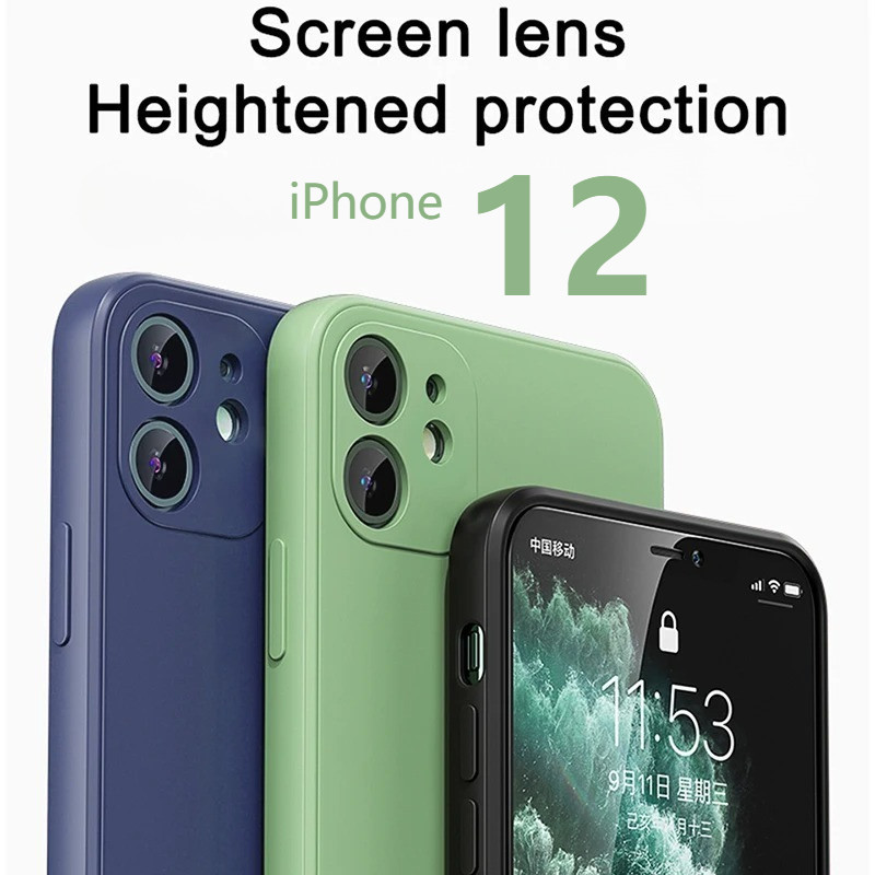 Ốp Silicon Lỏng Cho Apple iPhone 12 Pro Max Mini Chống Sốc Mềm TPU Vỏ Điện Thoại Thay Thế Cho iPhone