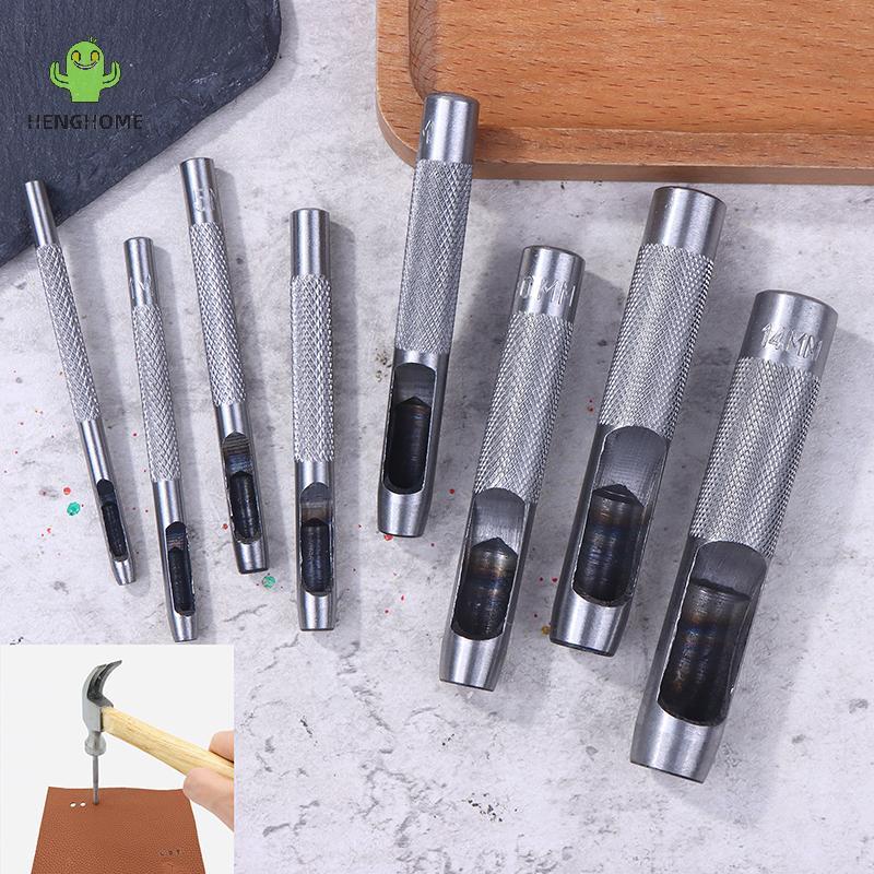 HENGHOME 1 Da Đấm 3-25MM Lỗ Đục Lỗ Thép Tròn Da Thủ Công Lỗ Rỗng Đục Lỗ Cho Kim Loại Miếng Đệm Da Ca