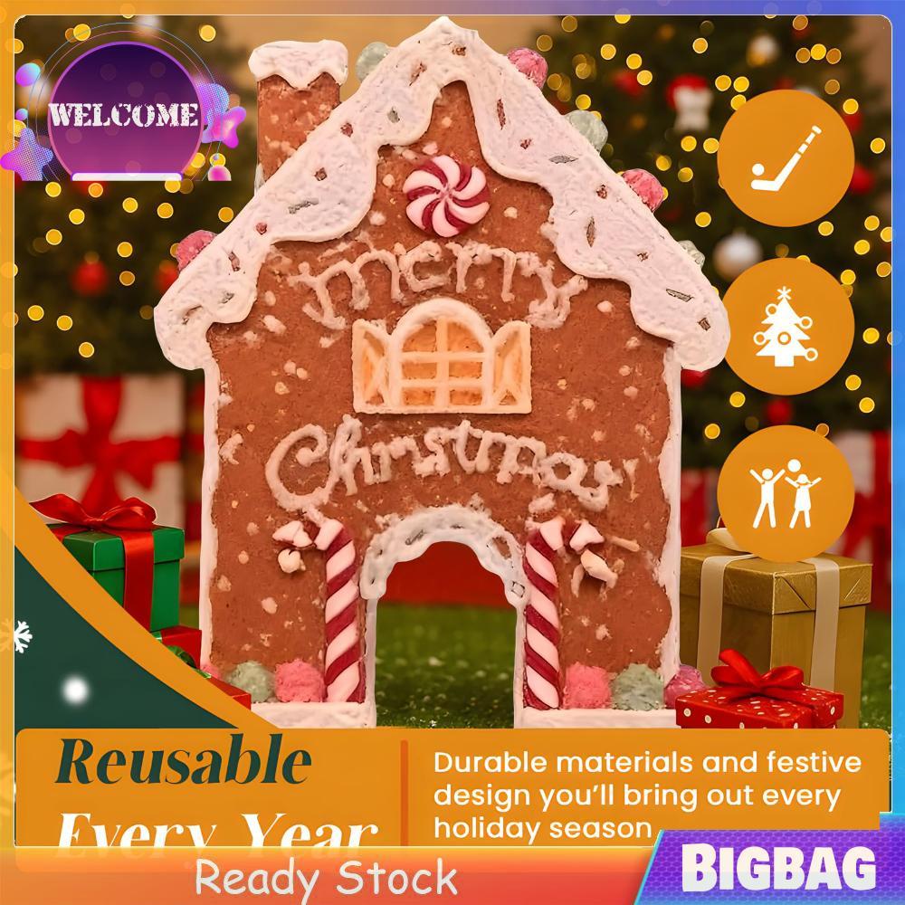 Giáng Sinh Gingerbread House Golf Kit với Candy Cane Club & Ball Gingerbread Mini Golf Course Set Gi