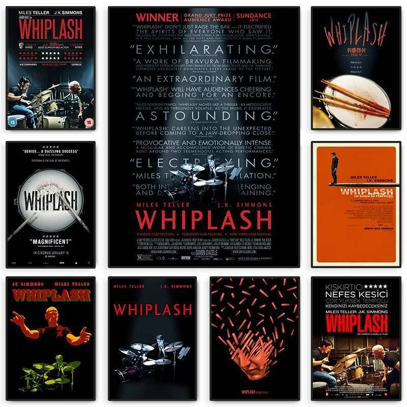 Whiplash Jazz Drummer Classic Movie Poster No Frame Canvas Wall Art Painting Music Studio Wall Decor