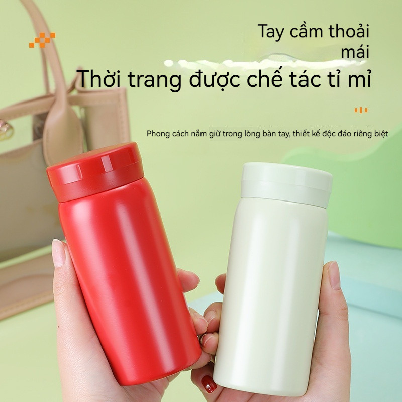 Bình giữ nhiệt 304 nhỏ gọn, tiện lợi cho học sinh, sinh viên, văn phòng, nam nữ, thiết kế thời trang, dễ mang theo.