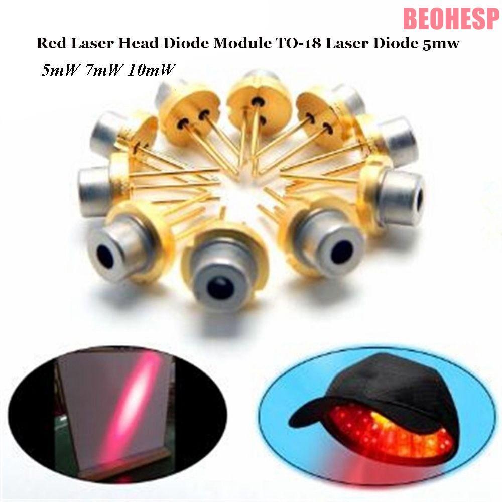 Mô-đun điốt đầu laser đỏ BEOHESP, 3V 5V 5mW 7mW 10mW DIY đốt công suất cao hồng ngoại, chân máy 650n