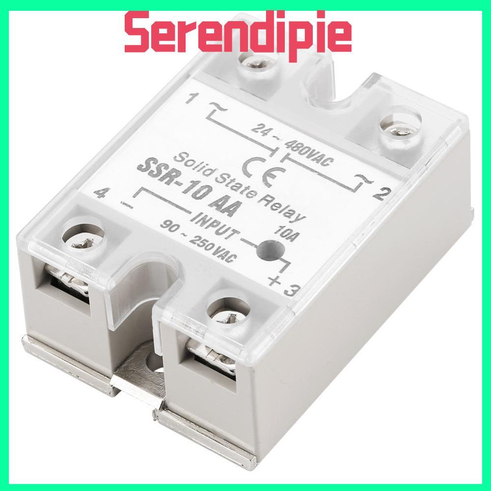 Rơle trạng thái rắn SEENDIPIE, Đầu ra AC-AC 24-480V Rơle thể rắn AC-AC, Công tắc rơle SSR-10 Đầu vào