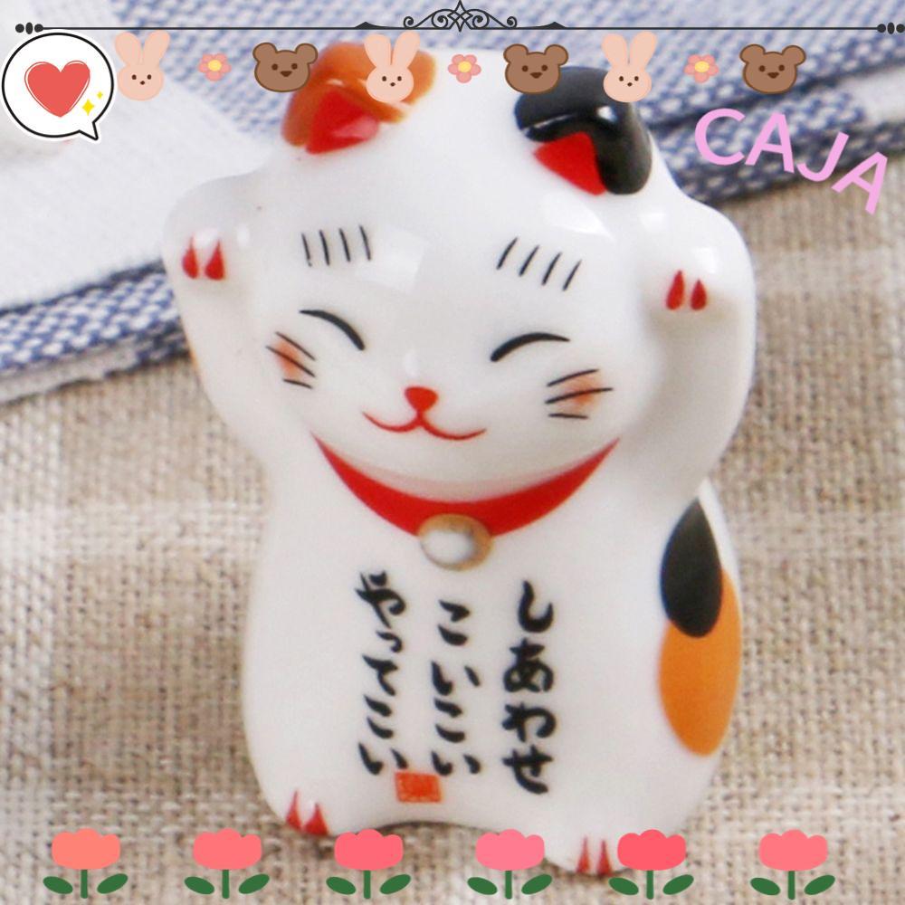 CAJA1 Lucky Cat Storage Spoon Fork Rest Home Hotel Ceramic