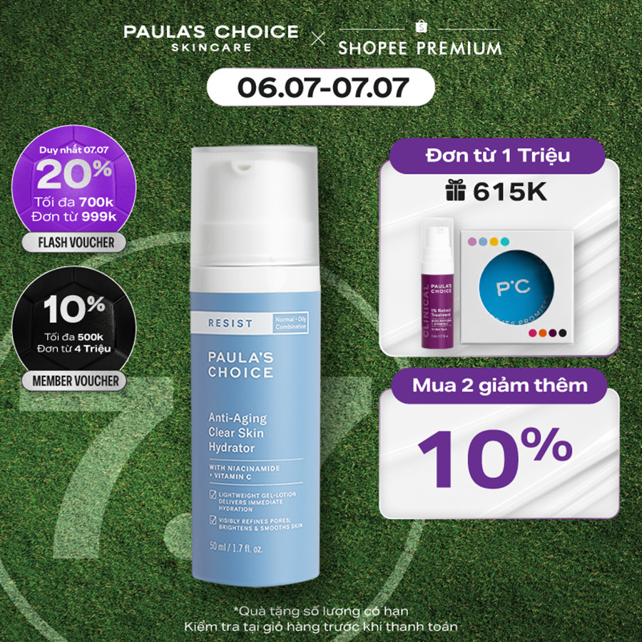 Kem dưỡng ẩm cho da lão hóa giúp giảm nếp nhăn Paula's Choice Resist Anti-Aging Clear Skin Hydrator 50ml 7691