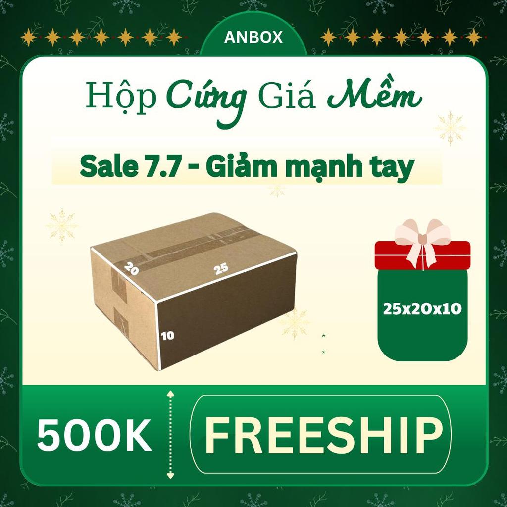 hộp carton 25x20x10 bộ 50 trơn cứng cáp