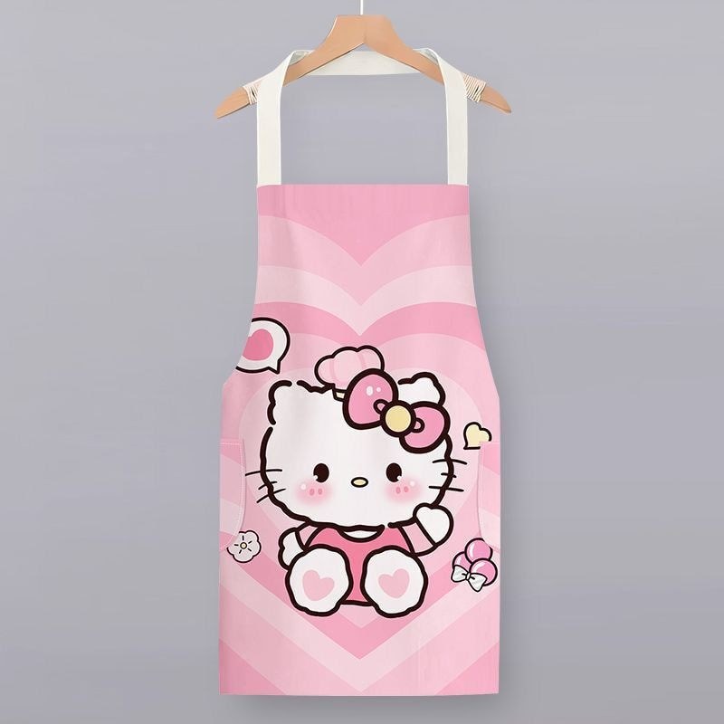 Trường Học Trẻ Em Tranh Tạp Dề Chống Thấm Nước Hello Kitty Dùng Một Lần Quần Áo Studio Nghệ Thuật Lớ