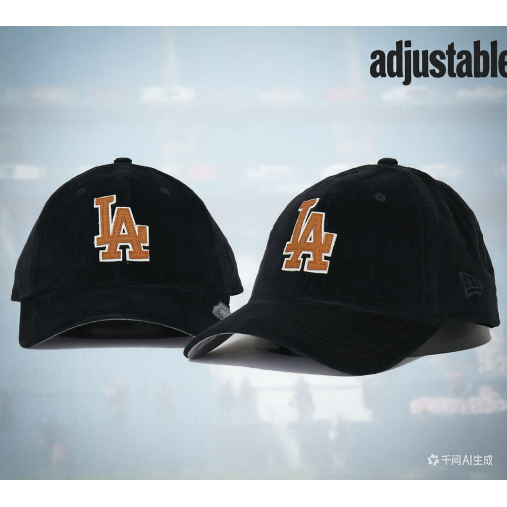 CORDUROY LOS DODGERS Mũ Snapback có thể điều chỉnh thêu bên 9TWENTY, thêu nhiều màu, ngoài trời cổ đ