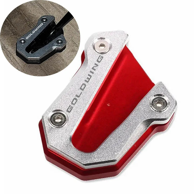 Xe Máy CNC Chân Đế Chân Bên Đứng Mở Rộng Tấm Hỗ Trợ Phóng To Cho Goldwing 1800 GL 1800 GL1800 2018-2