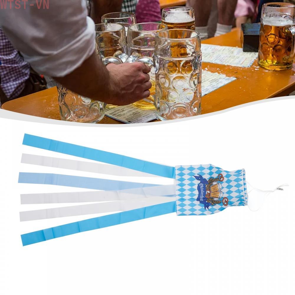 Add a Touch of Bavarian Charm with 14 PCS Bavarian Flag Windsock for Oktoberfest
