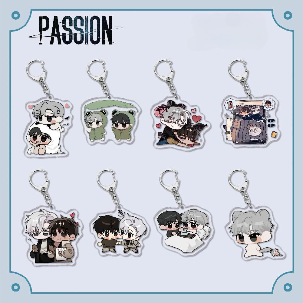 Hàn Quốc BL Manhwa Passion Hàn Quốc Acrylic Móc Khóa Túi Mặt Dây Chuyền Móc Khóa Quyến Rũ Quà Tặng