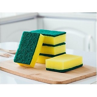 [ Xả Kho ] Combo 10 Miếng cọ rửa chén bát xanh vàng tiện dụng - Miếng bọt biển cọ rửa xoong nồi