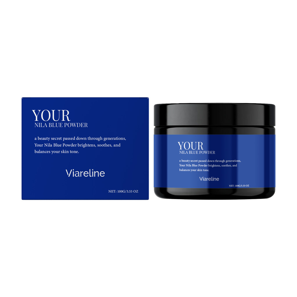 Viareline Nila Blue Brightening Mask Powder 100G Heritage Natural Facial Mask Làm dịu sự cân bằng kh
