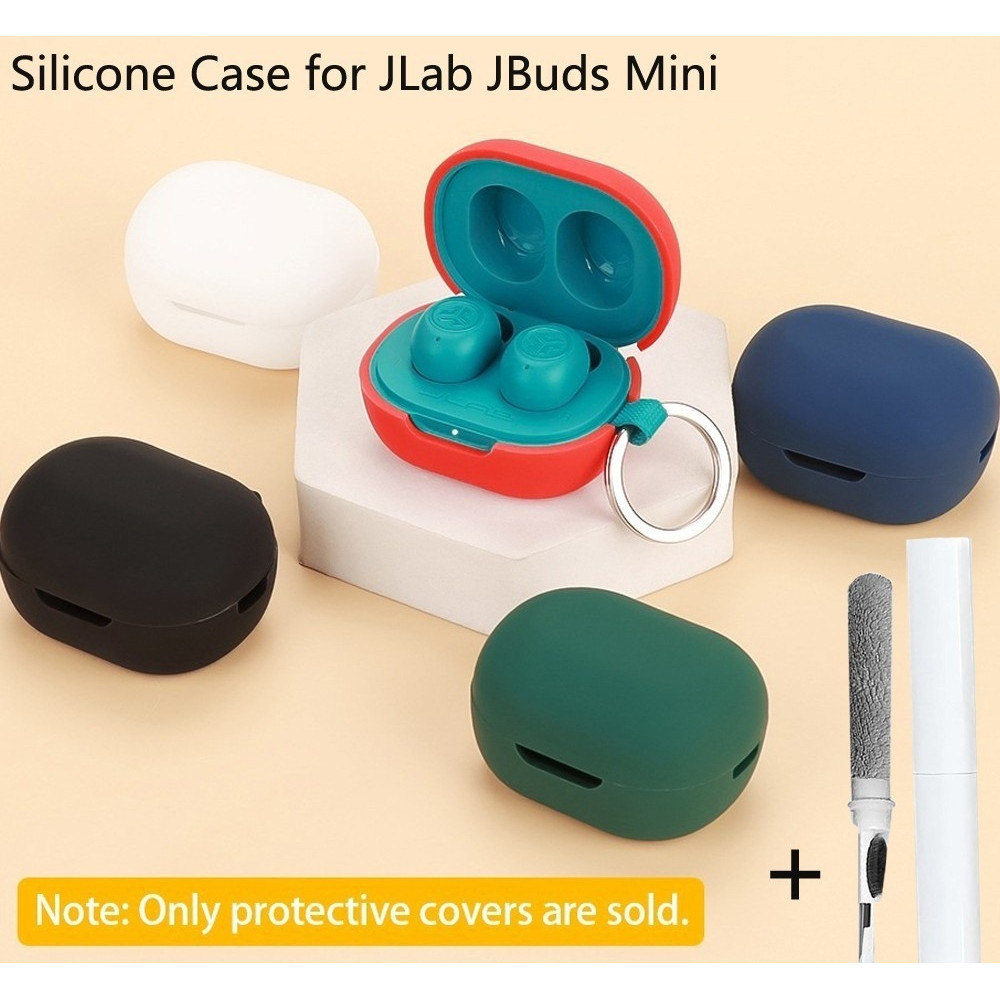 Dành Cho Vỏ Tai Nghe Mini JLab JBuds, Vỏ Bảo Vệ Silicon Mềm Có Carabiner Và Bút Vệ Sinh