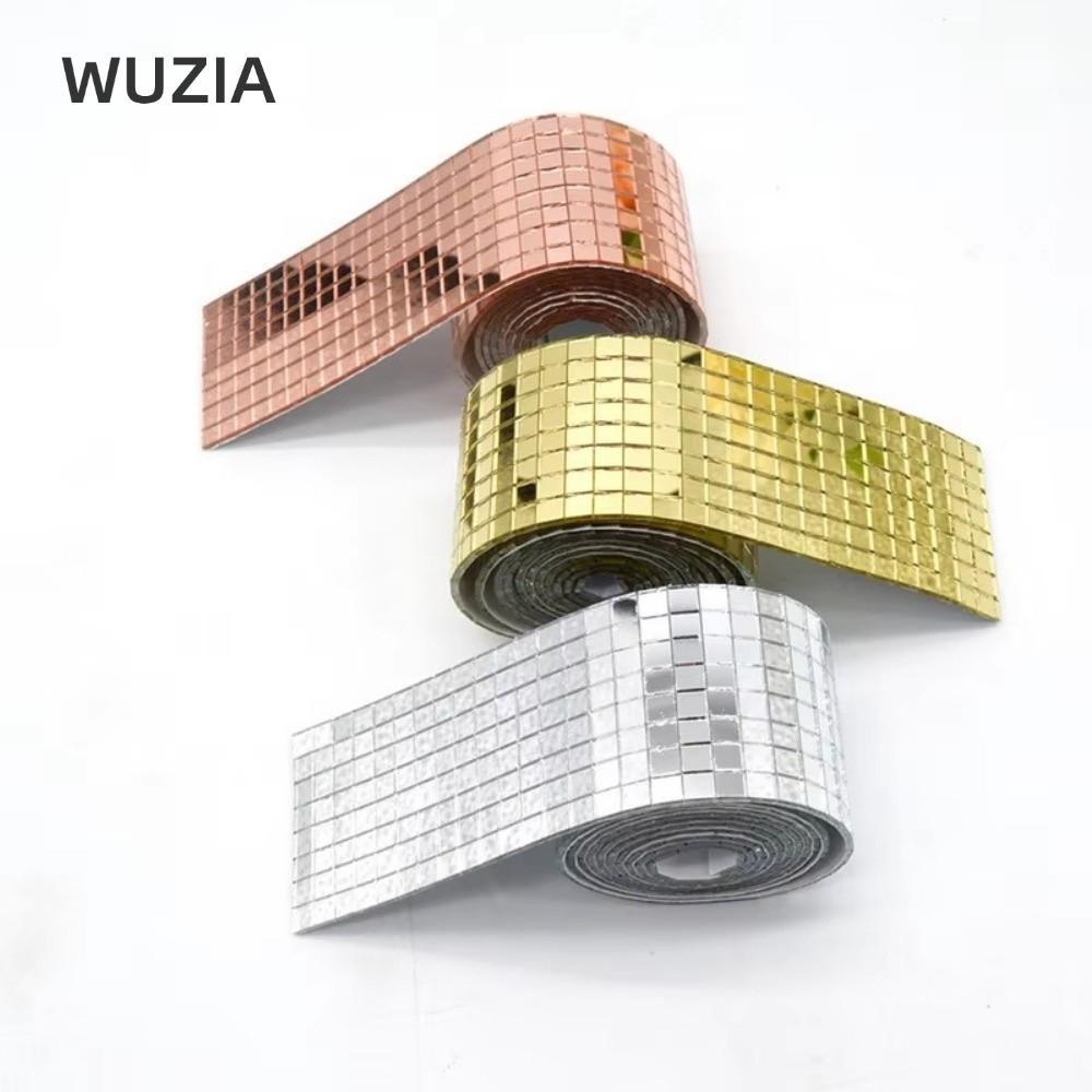 Nhãn dán gương bóng vũ trường WUZIA, Gương gạch khảm tự dính vuông, Gương tường nền kính thủ công DI
