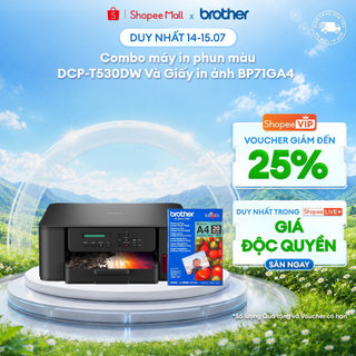 Combo máy in phun màu đa năng Brother DCP-T530DW + Giấy in ảnh BP71GA4