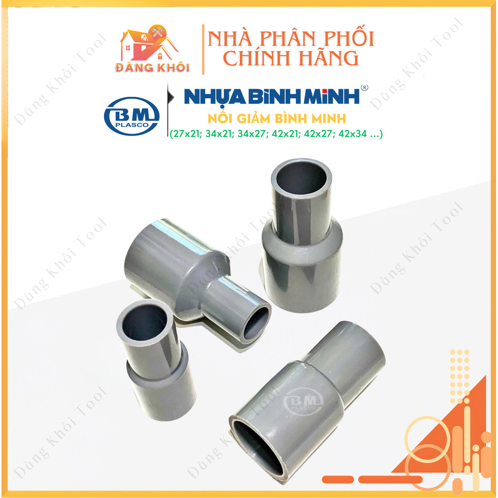 Nối Giảm Nhựa PVC Bình Minh (các cỡ 27x21; 34x21; 34x27; 42x21; 42x27; 42x34, …) [Hàng chính hãng nh